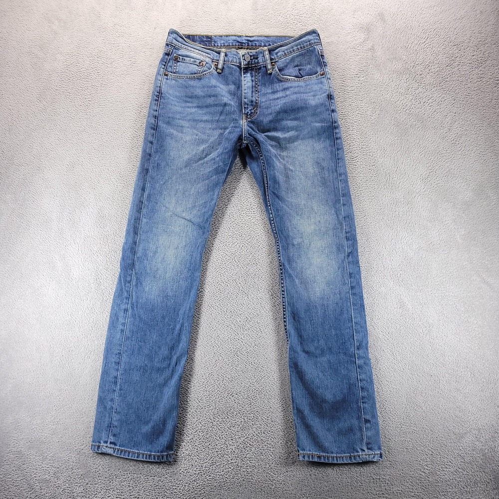 Levis 513 Jeans Mens 31x32 Blue Slim Straight Medium Wash Stretch Denim Comfort